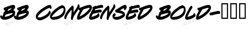 BB Condensed Bold字体转换